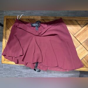 White Fox Burgundy Mini Skirt